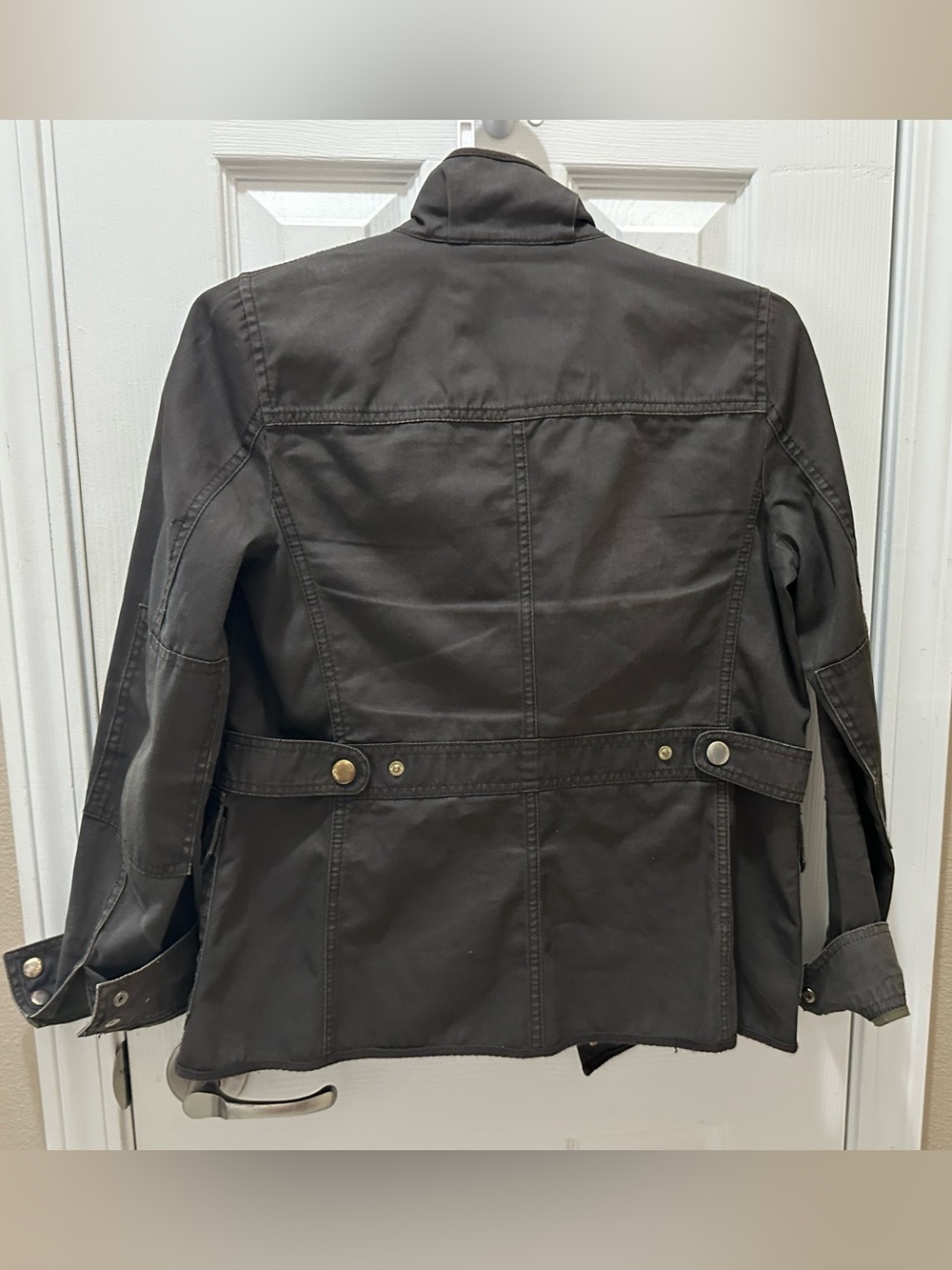J. Crew Relaxed Boyfriend Field Jacket Olive Green Utility gold Buttons XS - Picture 3 of 13